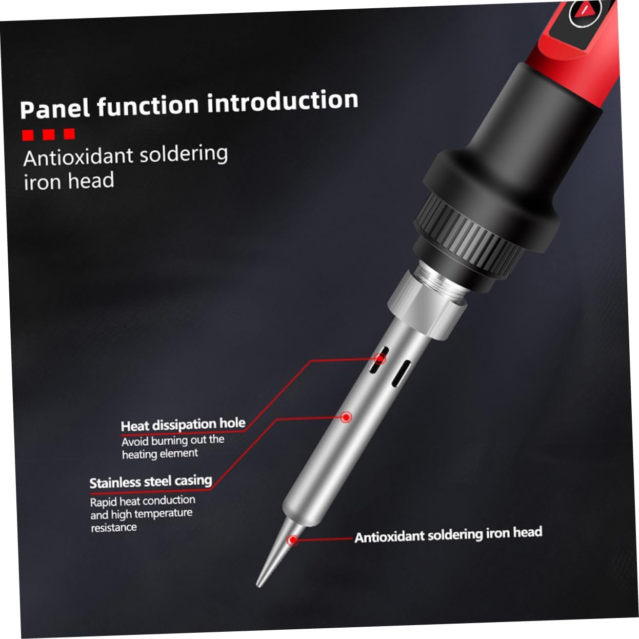 TEHAUX Digital Soldering Iron Kit with Temperature Heating Includes Multimeter and Tips Soldering Accessories for Electronics Repair Home DIY US Plug with Cord
