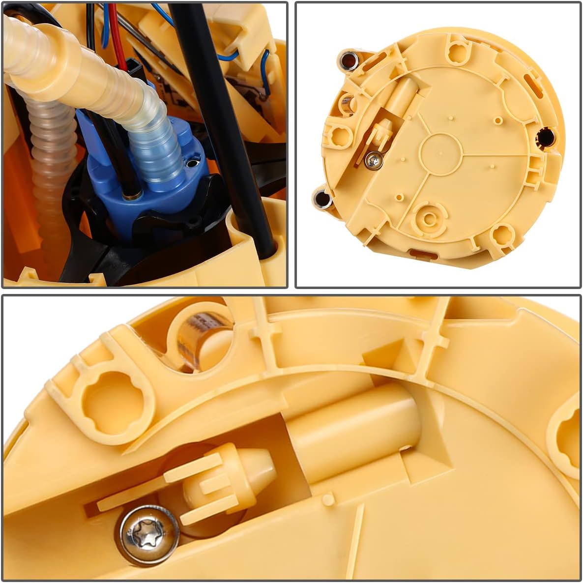 Auto Dynasty [34 or 35 Gallon Tank] E7187M Electric Fuel Pump Assembly Module Compatible with Dodge Ram 2500 3500 5.9L Turbo Diesel 1999-2004, 12V, Yellow