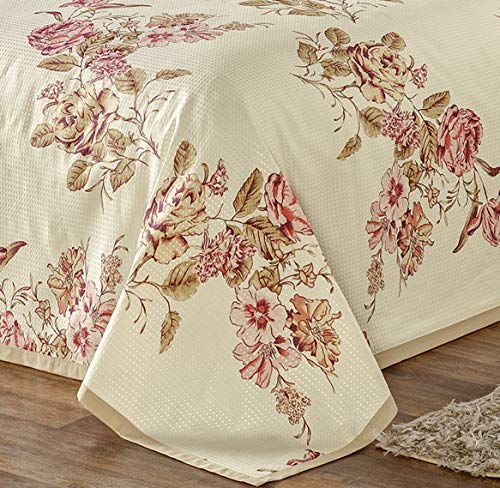 Cobre Leito Arezzo King 03 Peças Avelã Bia Enxovais Avelã TECIDO