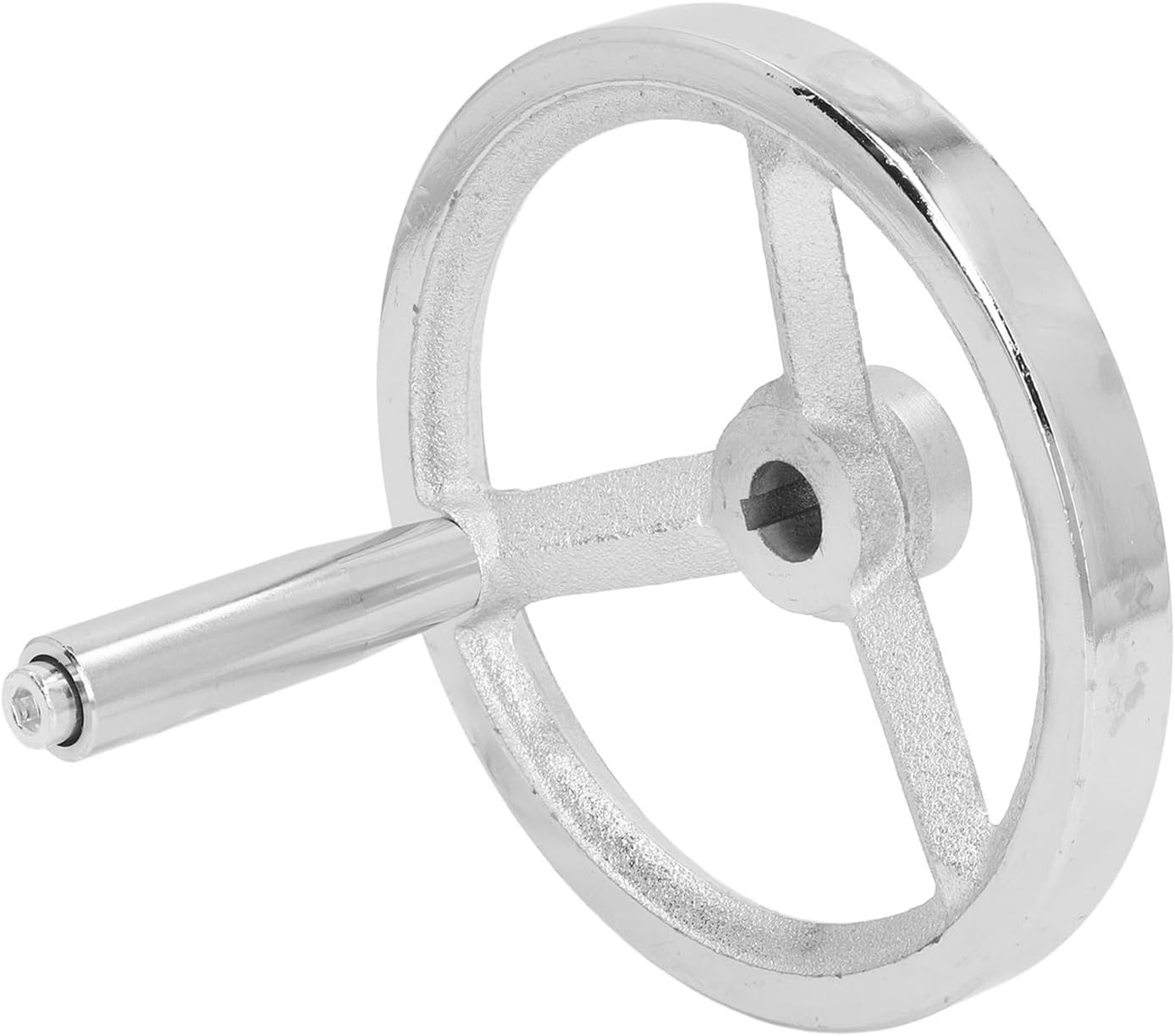 Lathe Handwheel 16x160MM Cast Iron Chrome Plated Hand Wheel with Removable Handle for Milling Grinding Machine