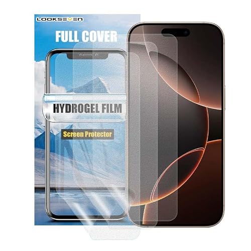 LOOKSEVEN 3 Pack Matte Hydrogel Film For iPhone 16, Anti-Glare Soft TPU Screen Protector, High Sensitivity Protective Film (Not Tempered Glass)