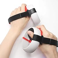 Vista 8 de Oculus Quest 2 VR Glasses Accessories Set Half Pack Silicone Handle Cover and Lash (RED)