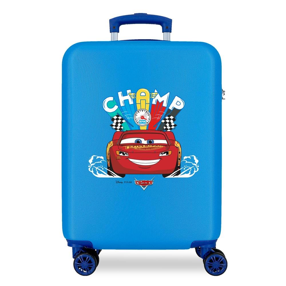 Disney Cars Lightning Mcqueen walizka kabinowa, Niebieski wisiorek, 38x55x20 cms, Walizka kabinowa