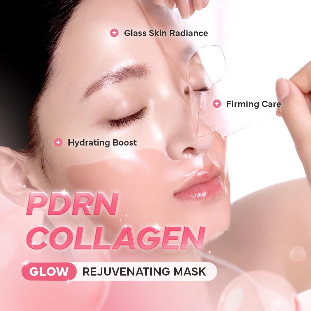 SAM'U PDRN Rejuvenating Full-In Hydrogel Mask, Visible Result Firming & Radiance Gel Mask with Collagen, Hyaluronic Acid – Elasticity & Hydration & Brightening Glow Korean Facial Mask, 4 Sheets - Image 2