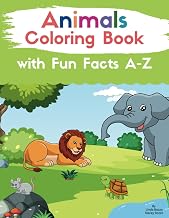 ANIMALS COLORING BOOK WITH FUN FACTS A-Z