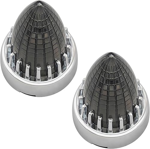 Miniatura 5 de FATECIM Cubiertas de Luces de Señal de Giro de 2", Lentes de Repuesto Supersonic Ahumadas con Clip para Softail Street Road Glide Fat Boy Sportster