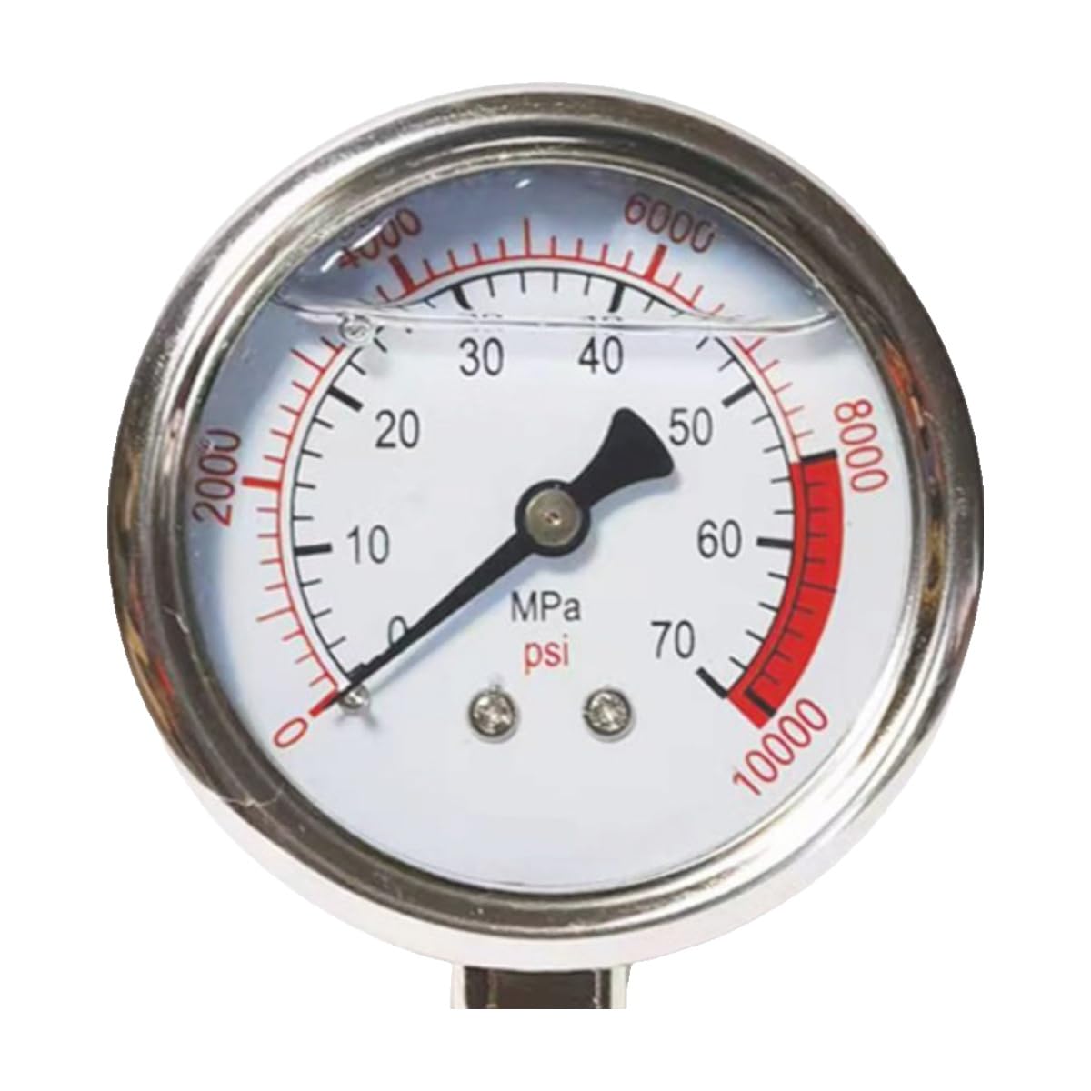 Stainless Steel Pressure Gauge YN60/25/40MPA Hydraulic Oil Water Shockproof 2.5(Stainless Steel Pressure Gauge Buffer Tube)