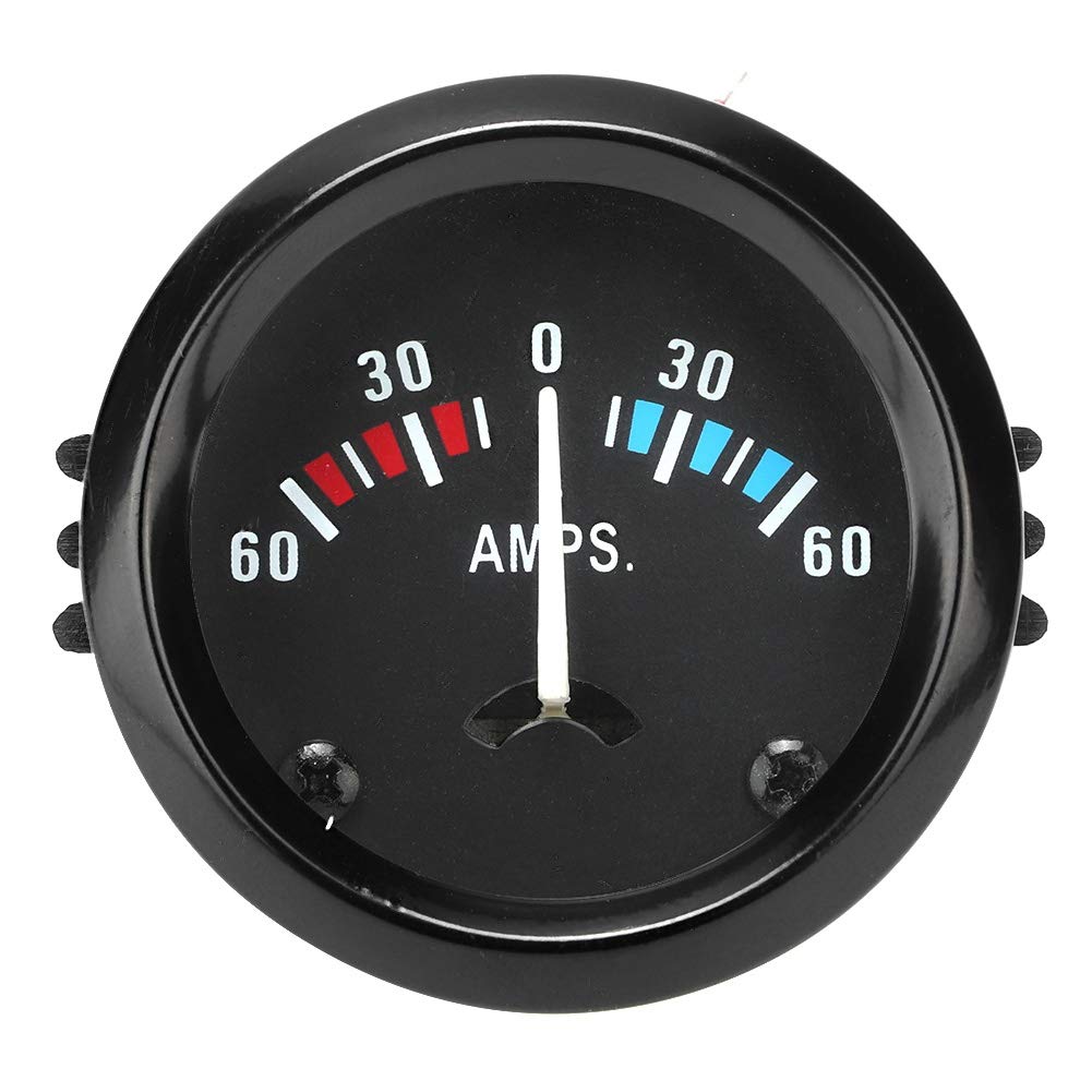 Tbest 12V 60-0-60 AMP Amperomierz Amperomierz Uniwersalny 52mm/2in Podświetlany Analogowy dla Większości Pojazdów
