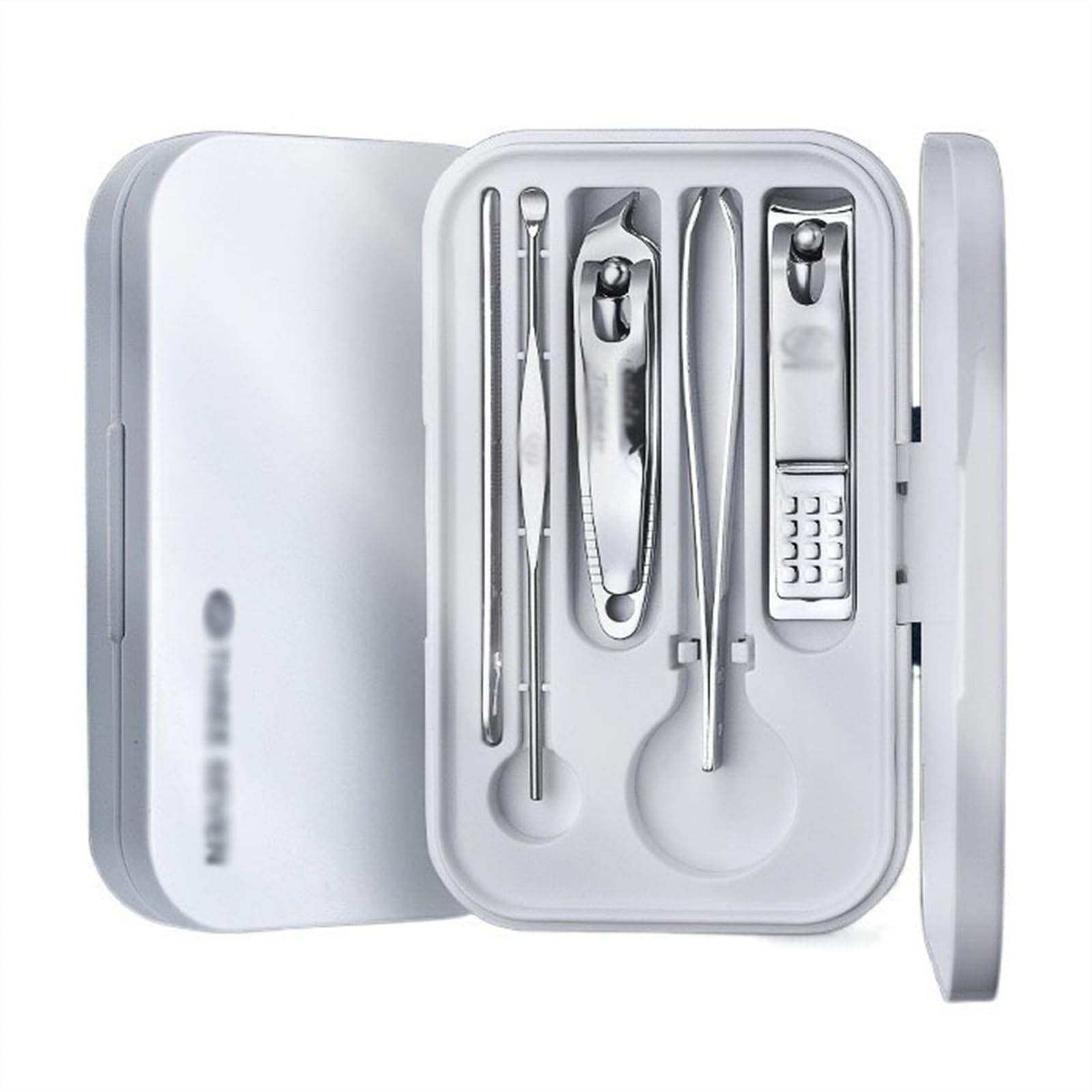 Set Manicure Set tagliaunghie (5 pezzi), kit manicure in acciaio inossidabile for uomo e donna con scatola di plastica, kit portatile professionale for unghie di mani e piedi Kit Tagliaunghie per Mani