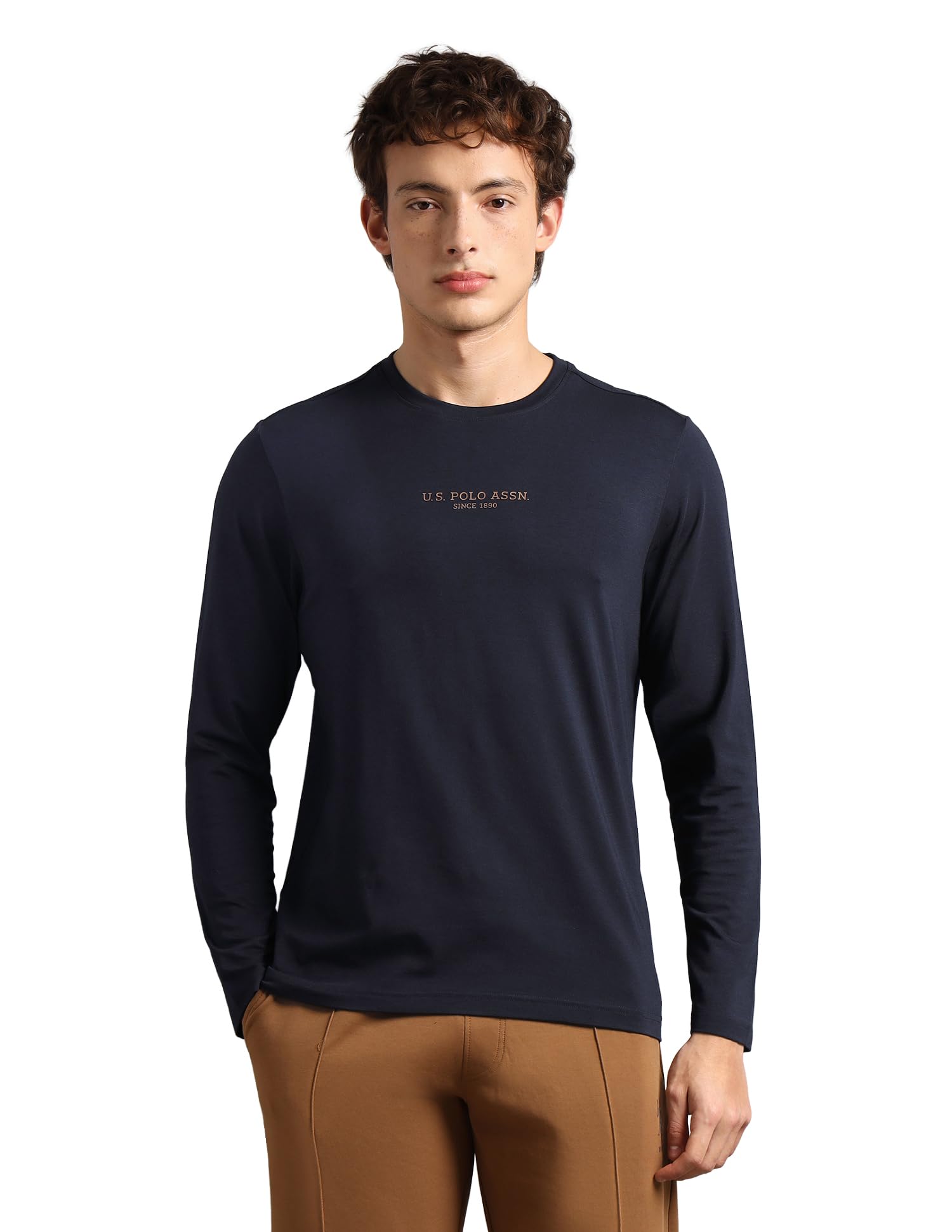 u.s. polo assn. Mens PE006 Supima Cotton Brethable Full Sleeve Lounge T-Shirt-picture-38