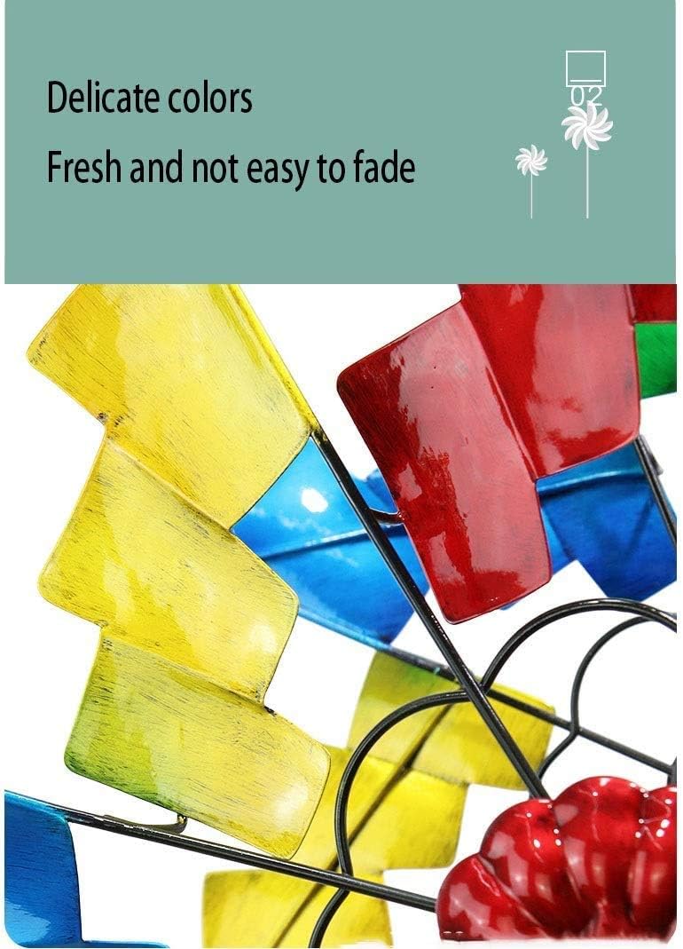 Wind Spinner Dual Direction Wind Spinner Reflective Painting&Rustless Metal for Outdoor Yard Patio Lawn & Garden Decorations Multi-Colour