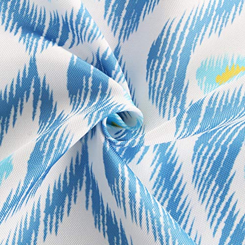 Image of EHouseHome Outdoor Indoor 60inch Round Tablecloth with Umbrella Hole and Zipper, Waterproof Zippered Patio Cloths, Spring /Summer Table Covers for Backyard Circular Table /BBQs /Picnic