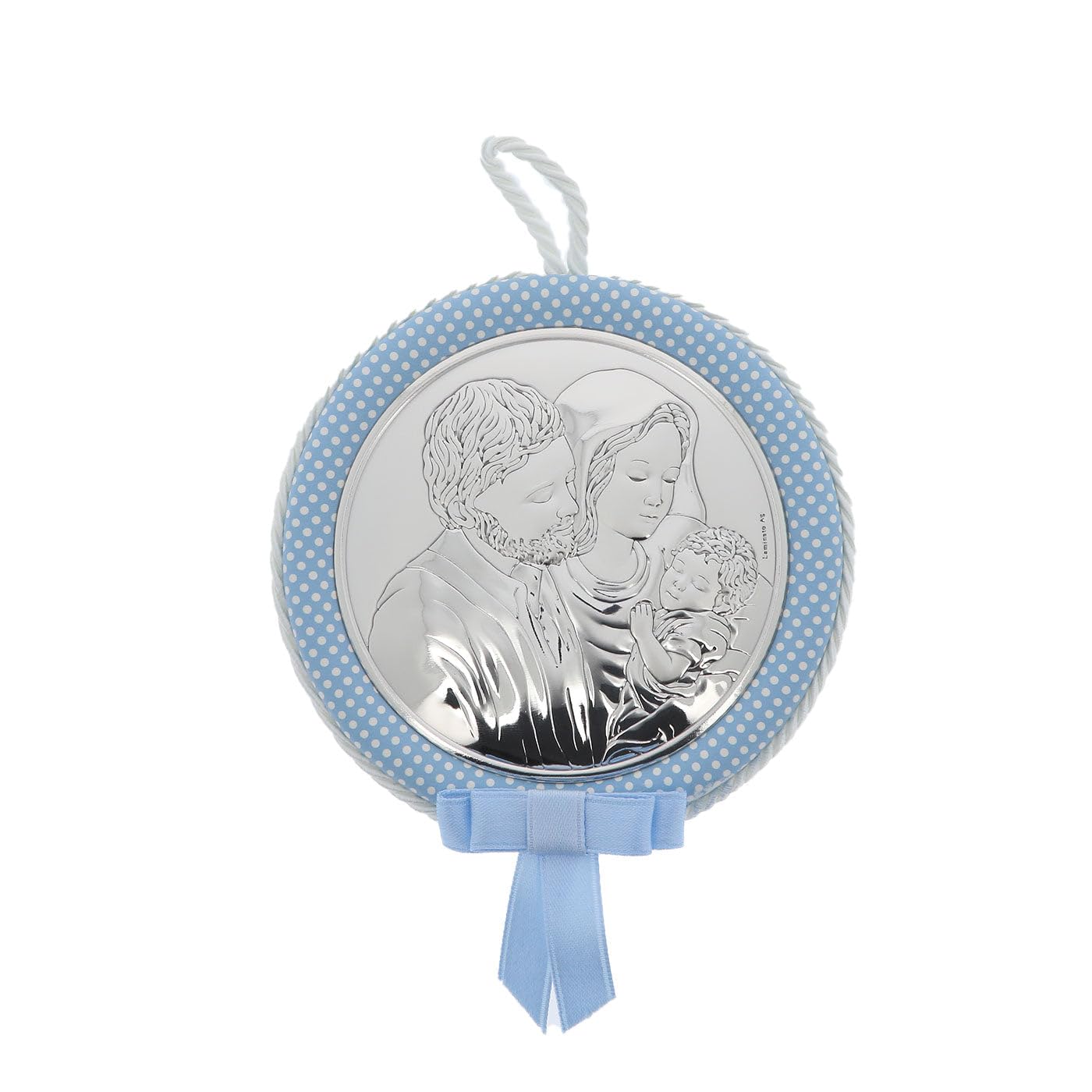 SHALOM - Capoculla Celeste Sacra Famiglia, Con Carillon. Diametro 11 Cm