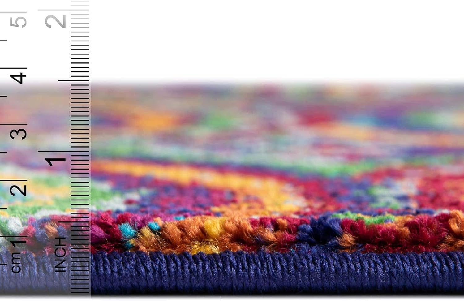 Unique Loom Calypso Collection Area Rug - Tobago (2' x 6' Runner, Multi/ Green)