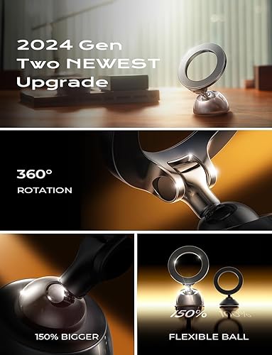 Miniatura 2 de LISEN Soporte para automóvil MagSafe potencia magnética más fuerte Soporte de teléfono para automóvil patente exclusiva ultra estable Soporte