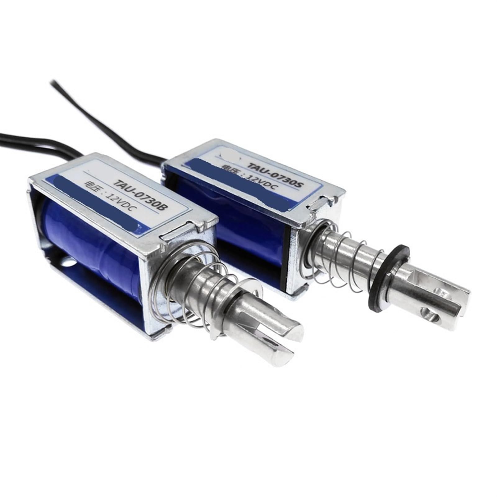 Électroaimant 12V 24V cadre solénoïde push pull course 10mm modèle 0730S