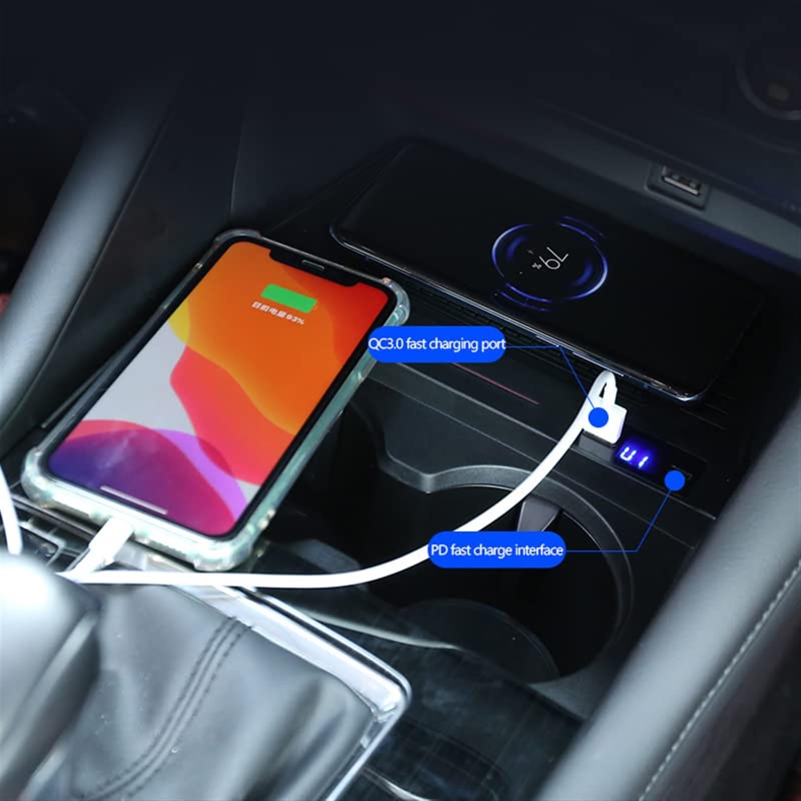 Bezprzewodowa ładowarka QI do telefonu samochodowego 15 W, dla Mazda, 3 BP Angkersai 2019-2022 Centrum wnętrza Modernizacja Telefonu Bezprzewodowy panel ładowania Bezprzewodowa ładowarka samoc