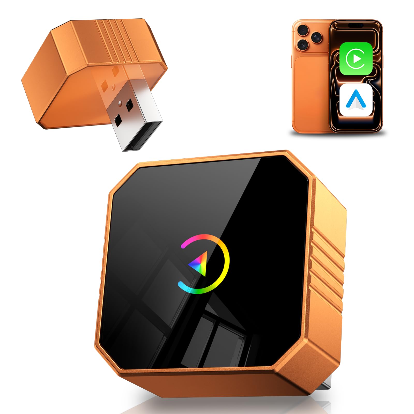 2026 Wireless CarPlay for iPhone, 2-in-1 Plug and Play Converts Wired to Wireless CarPlay Android Auto, Fast Auto-Connect, Zero Latency, Car Multichannel Amplifiers — view 10