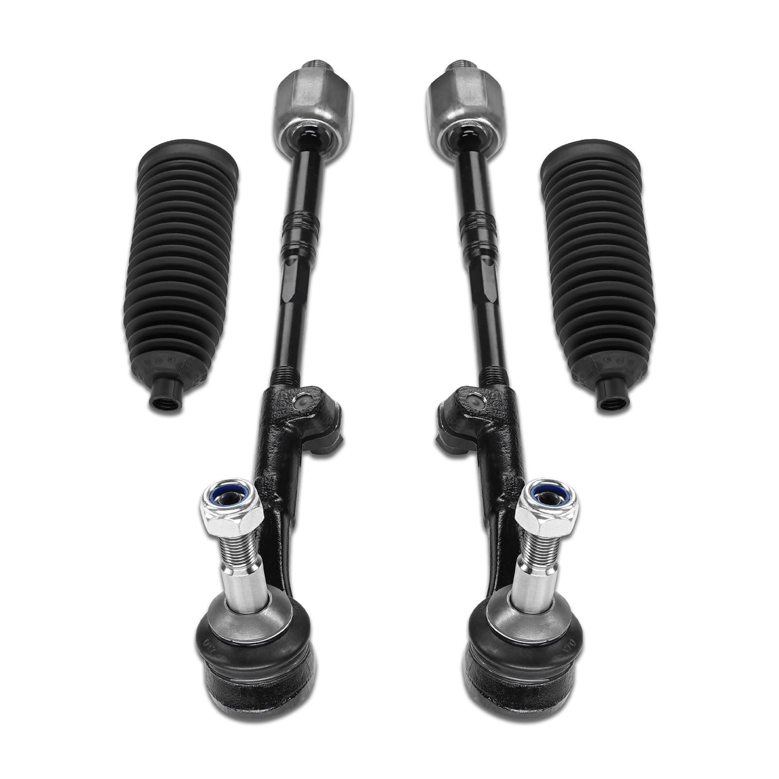Spurstange inkl. Spurstangenkopf Lenkmanschettensatz 4 Teilig Vorderachse Links&Retchs Kompatibel mit BMW 1er E81 E82 E87 E88 116-135 3er E90 E91 E92 E93 316-335 2004-2013 X1 E84 2009-2015
