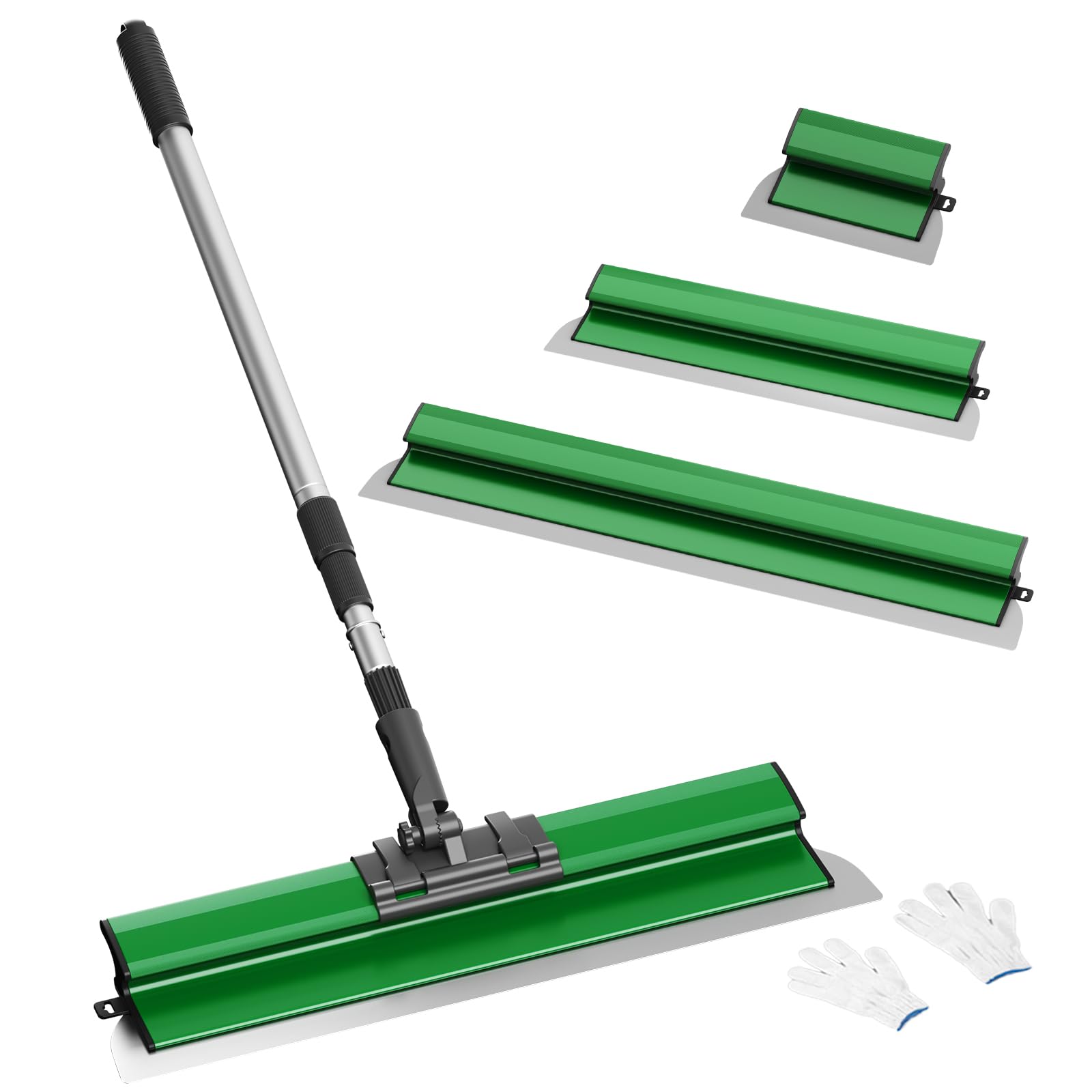 Set di spatole per superfici (250 mm, 400 mm, 600 mm) e asta telescopica da 0,97 m a 1,82 m con adattatore, kit di spatola lisciante multifunzione per grandi aree di lavoro, decorazione da parete