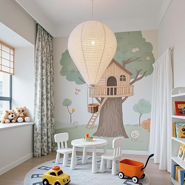 etmilc 2PCS Hot air balloon decorations 16INCH Handmade Hot air balloon lamp shades Hanging lantern Suitable for Decorating Children's Rooms Corridors and Living Rooms Decorations by oetmilc - Used condition - Image 5