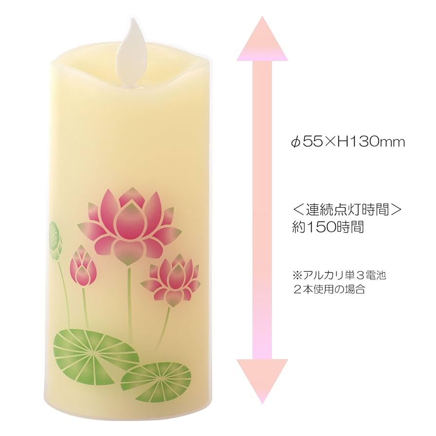 Amazon | カメヤマ いろはあかりS 蓮 LEDキャンドル コンパクト