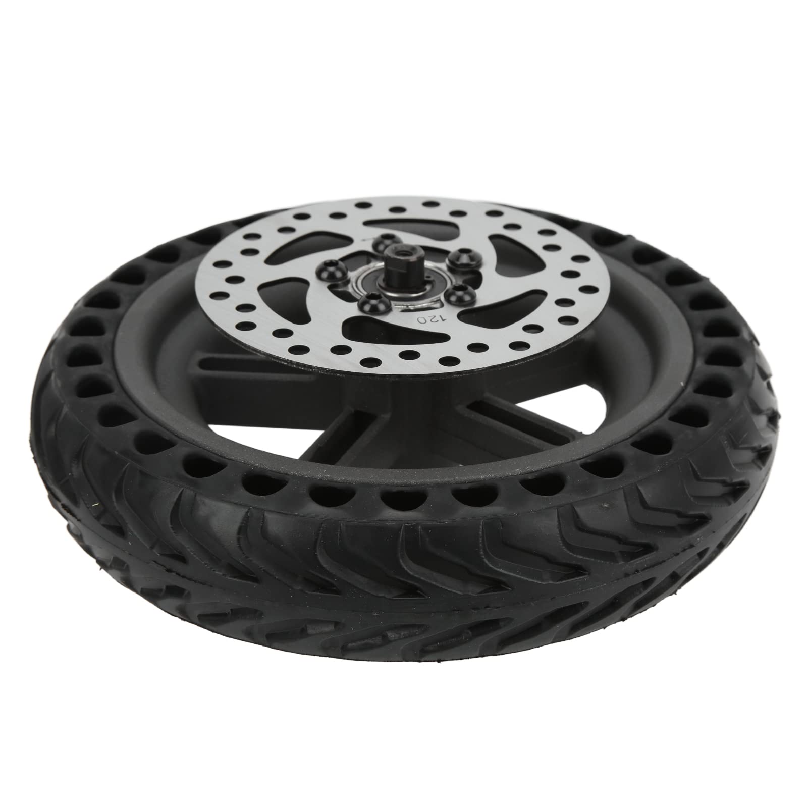 Neumático Sólido M365, Conjunto de Rueda Trasera de Scooter Eléctrico, Neumático de Panal de Cubo de 8,5 Pulgadas, Juego de Disco de Freno de 120 Mm para M365
