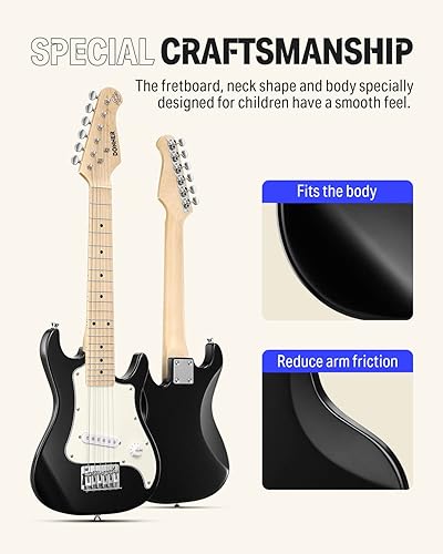 Miniatura 8 de Donner DSJ-100 - Kit de guitarra eléctrica para niños de 30 pulgadas, para principiantes, pequeña guitarra eléctrica de estilo ST, en paquete de