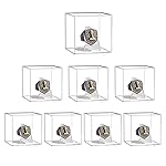 8 Pack Championship Ring Display Case with Stand, 2.5 Square Clear Acrylic Holder for Sports Rings, Memorabilia Showcase for Championship Ring