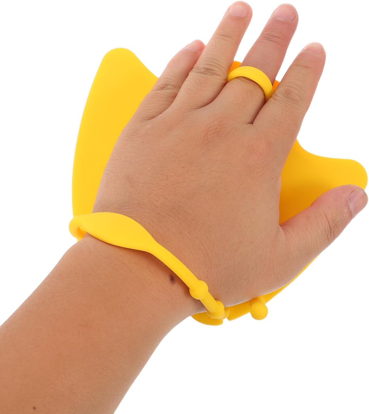 Ciieeo Adjustable Silicone Swimming Hand Paddles Half Palm Webbed Swim Gloves for Adults and Training Snorkeling Floating Water Sports