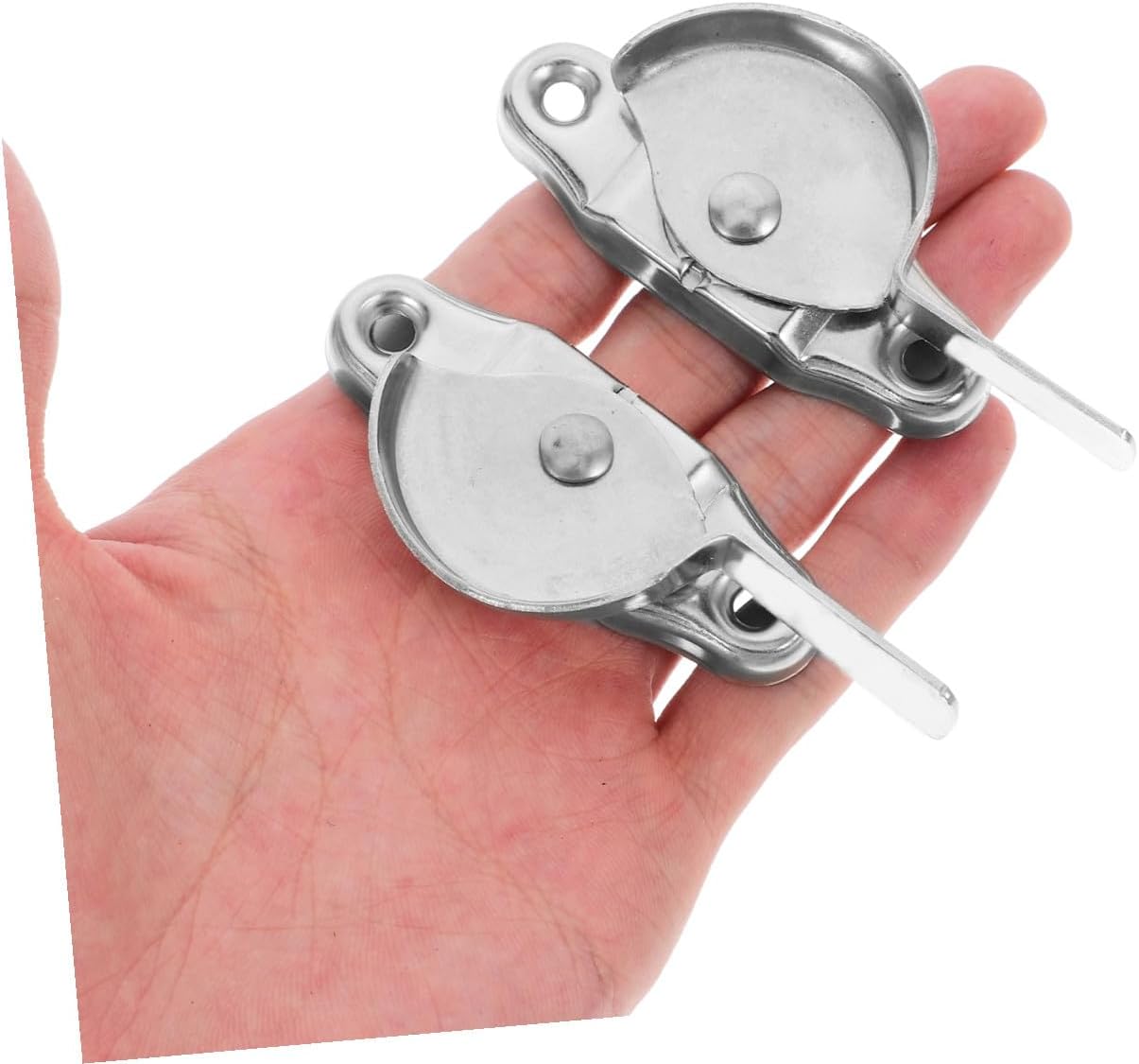 Flip Locks for Inside Door 12 Sets Stainless Steel Crescent Window Locks Easy Install