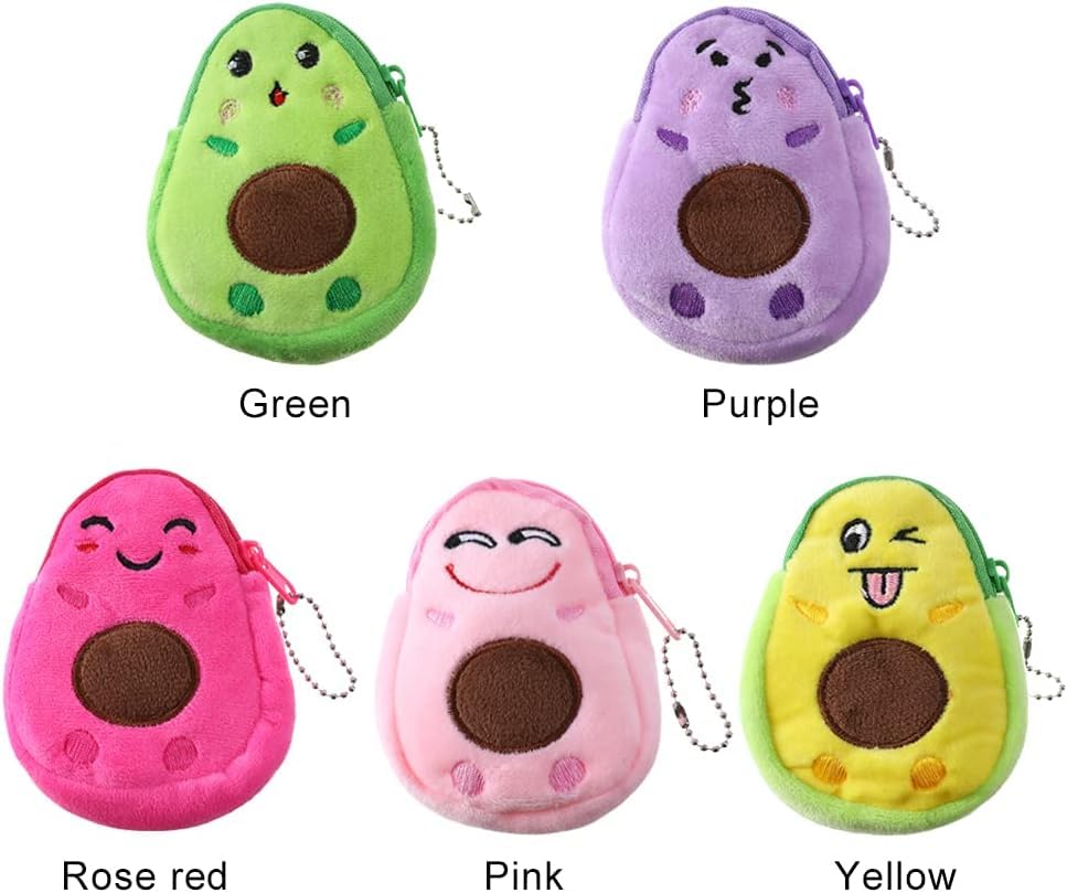 Green Plush Purses Fashion Children Small Coin Purse Cute Avocado Plush Purses Kids Key Case Bag Money Pouch for Women Boys Girls Mini Handbag, Accessories3