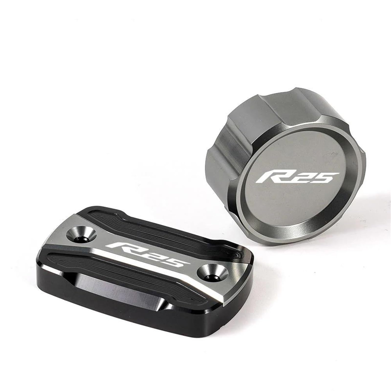 Tapa de depósito de frenos YZF R25 resistente en acabado titanio 6