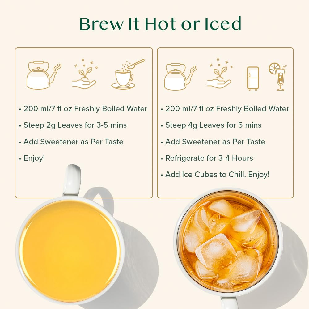 VAHDAM, Imperial White Tea Leaves From Himalayas (25 Cups/1.76oz) High Elevation Grown, White Tea Loose Leaf Tea | Pure Unblended Loose Leaf Tea | Vacuum Sealed - Image 5