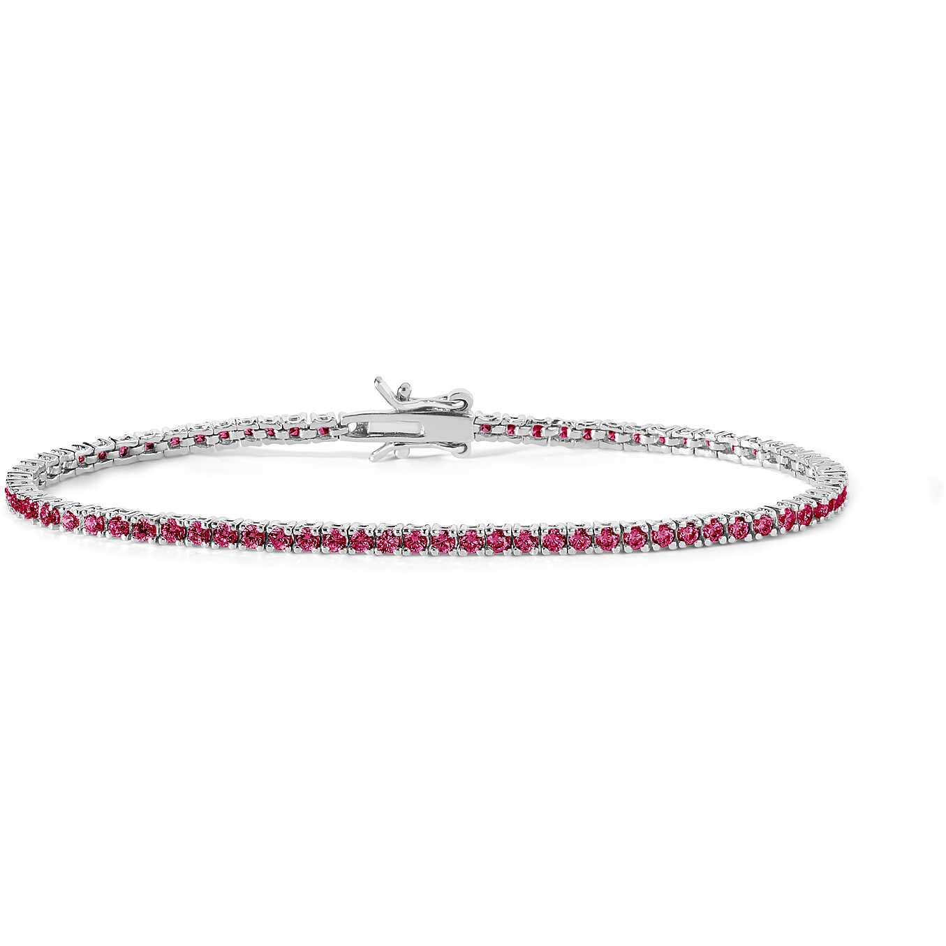 Bracciale Tennis Donna Argento 925 Con Cristalli Rubino – Comete Farfalle Cod. Bra 172 M17