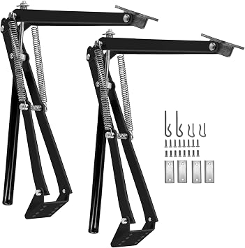 UYGALAXY 2 Pack Greenhouse Automatic Window Opener Kit - Roof Vent Auto Opener Solar Heat Sensitive Agricutural Lift Up to 15lbs Dual Spring Opener for VentilationBlack