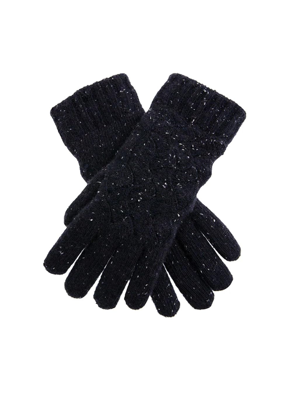 Dents Women's Navy Lace Knit Gloves One