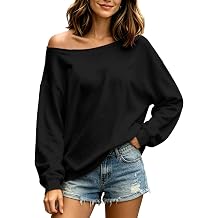 Womens Off The Shoulder Tops Lightweight Sweatshirts Fall Tshirts