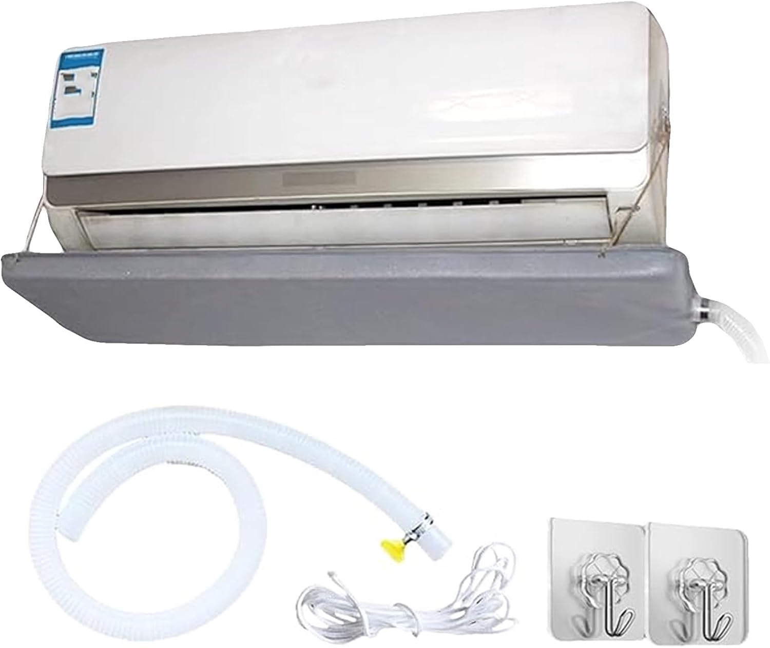 Universal Plastic Drip Tray with Drain Hole for Air Conditioner Outdoor Unit, 67 x 9 in, Ideal for Split Units