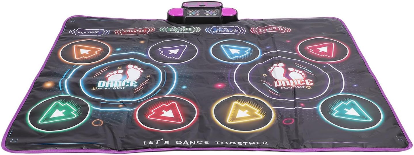 Dance Mat Built in Lighting Easy Control Double User Electronic Dance Pad Toy for Home Mode That and Suitab MatElectronic MatExercise Dancing MatDance Mat ToyDouble