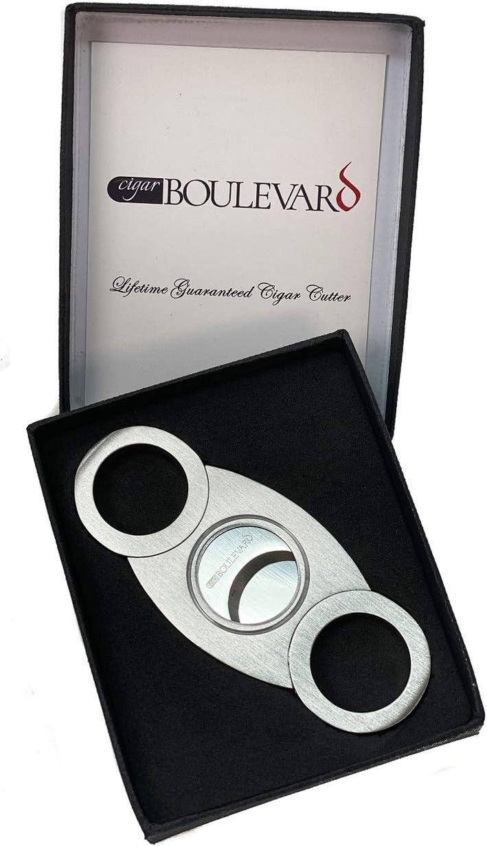 Cigar Boulevard Perfect Cigar Cutter Star 22 Stainless Steel.Exact Cutter.