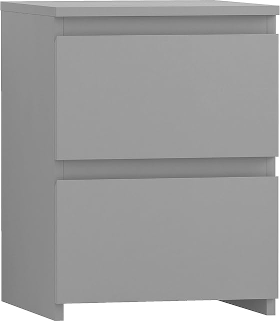 Amazon Brand - Movian 2-Drawer Bedside Table, 29.5 x 29.5 x 40 cm, Grey