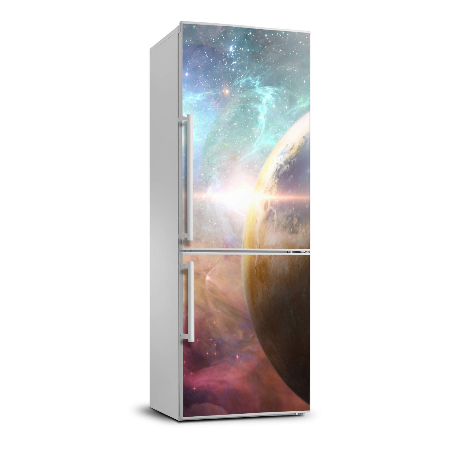 Vinilo autoadhesivo para refrigerador de 70x190 cm con diseño de galaxia de la marca Tulup