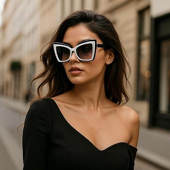 Fashion Cat Eye Butterfly Sunglasses UV400 Women Oversized Sun Glasses Modern Outdoor Travel Sun Shade Eyewear N47