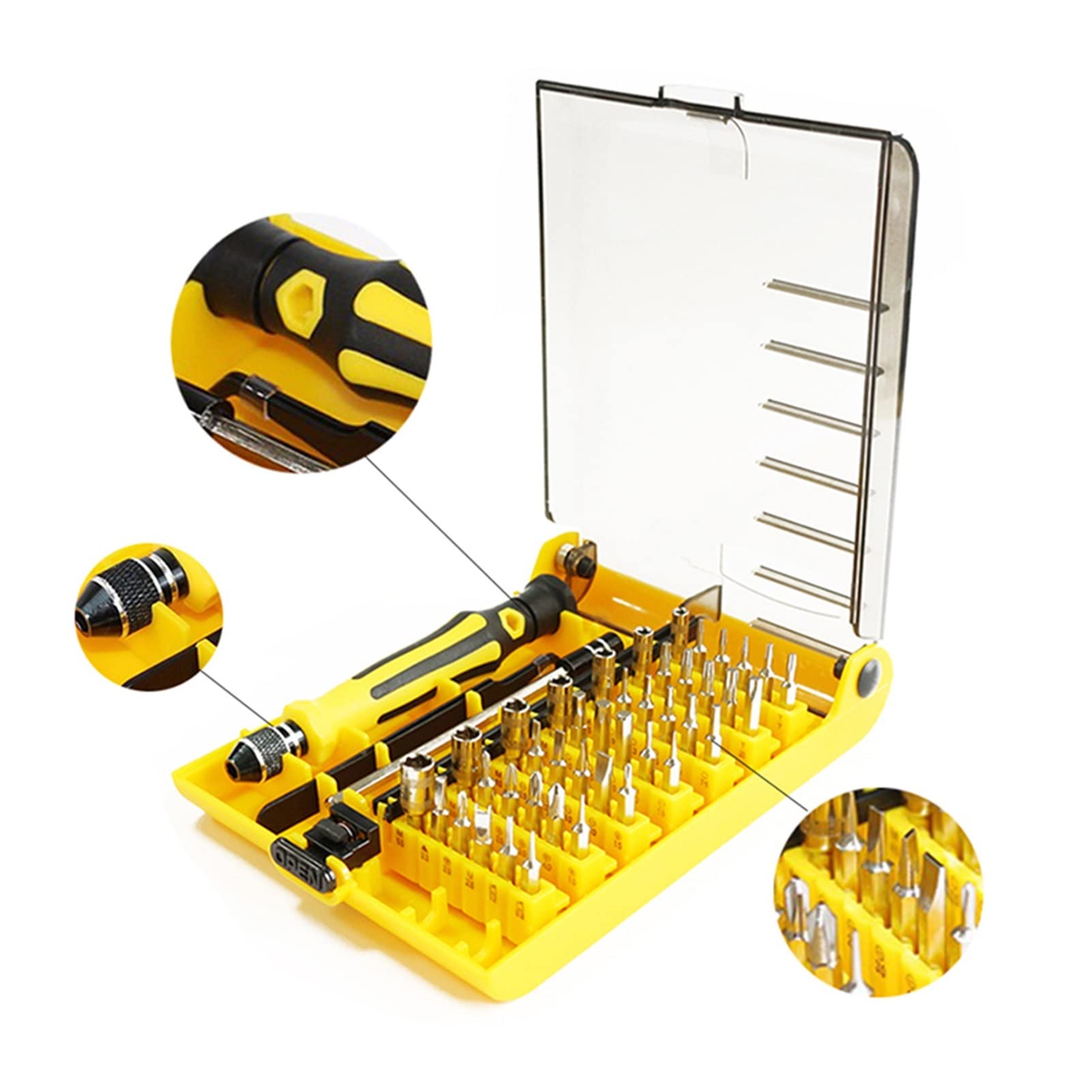 45 in 1 Präzisions-Schraubendreher-Set, magnetisches Reparaturwerkzeug-Set für Elektronik