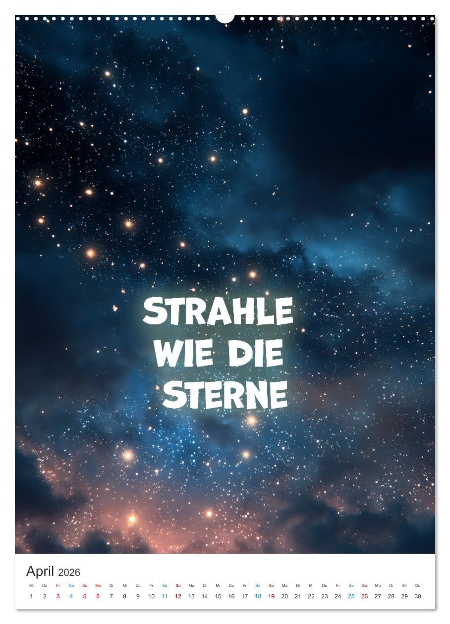 Die Kraft der Worte (hochwertiger Premium Wandkalender 2026 DIN A2 hoch), Kunstdruck in Hochglanz: Ein inspirierender Kalender mit achtsamen Zitaten ... mit positiven Gedanken. (CALVENDO Glaube)