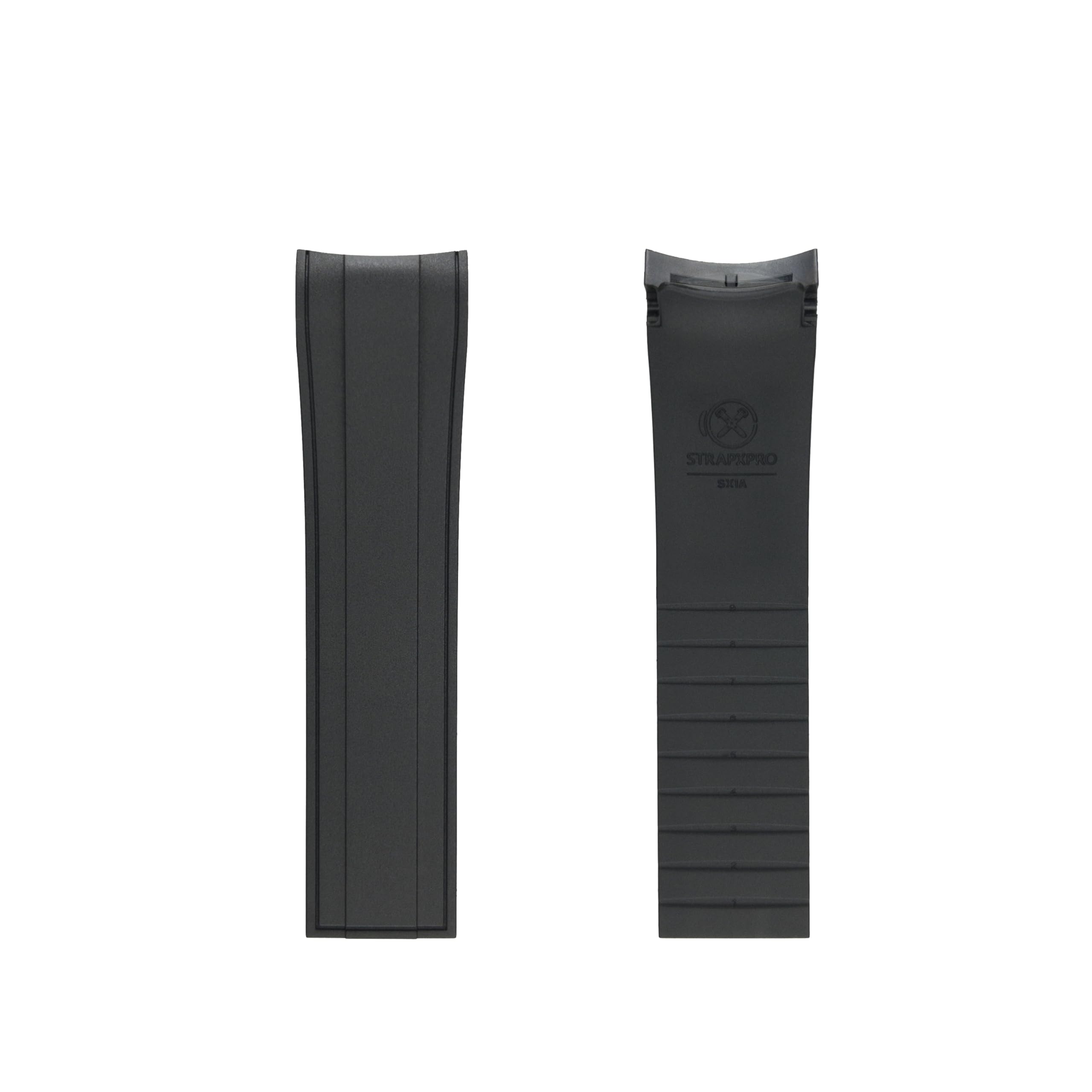 Bundle of 22mm Black Watch Band with Black Clasp for Seiko 5