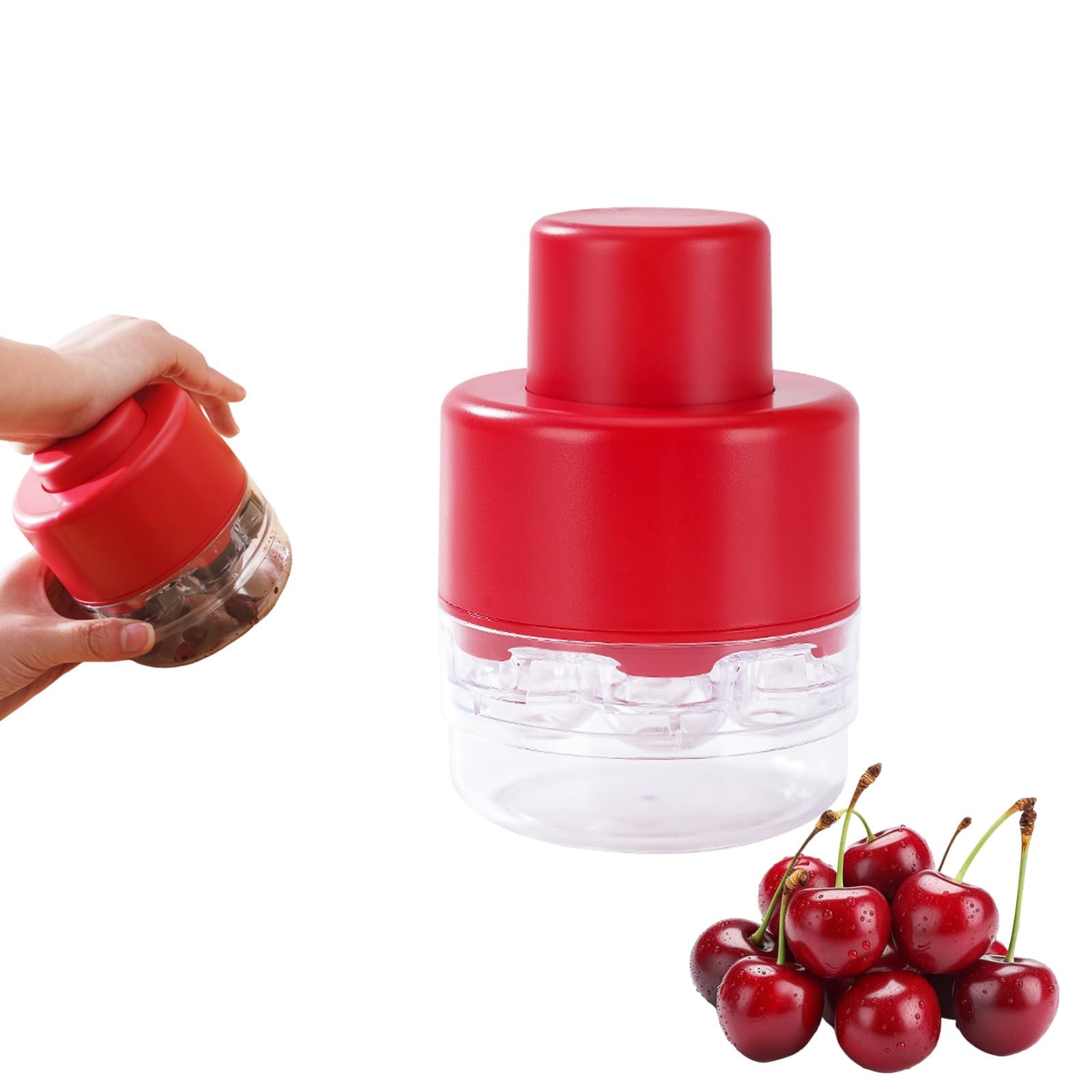 Cherry Pitter - Portable Olive and Cherry Pitters Corer Tool, Pits up to 7 Cherries at Once,Multi-Function Cherries Stoner Seed Remover Tool for Making Cherry Jam