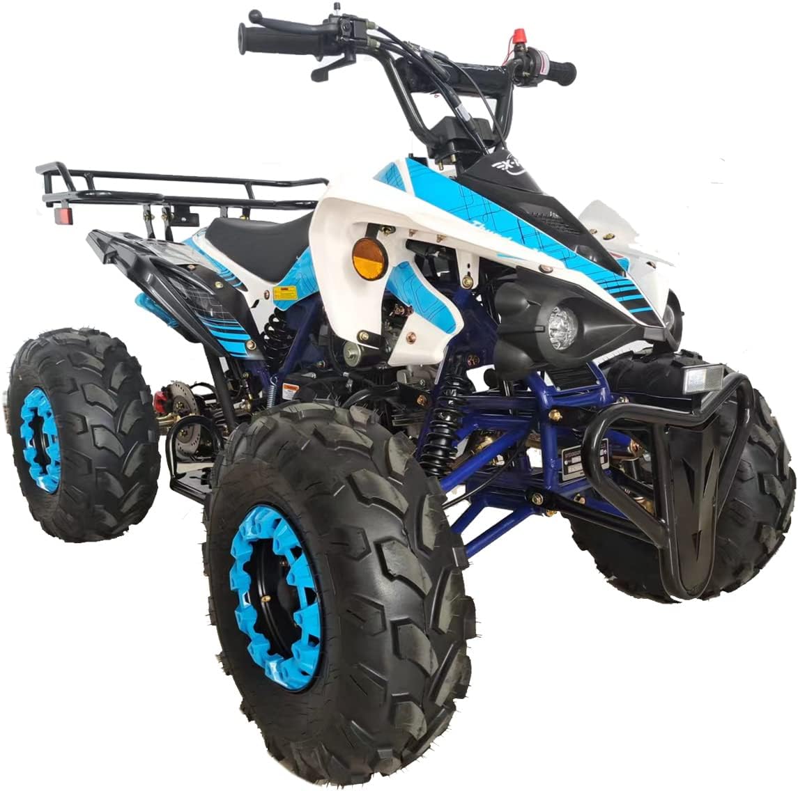 X-PRO 125cc ATV with Automatic Transmission w/Reverse, LED Headlights, Big 19"/18" Tires! (Blue, Factory Package)