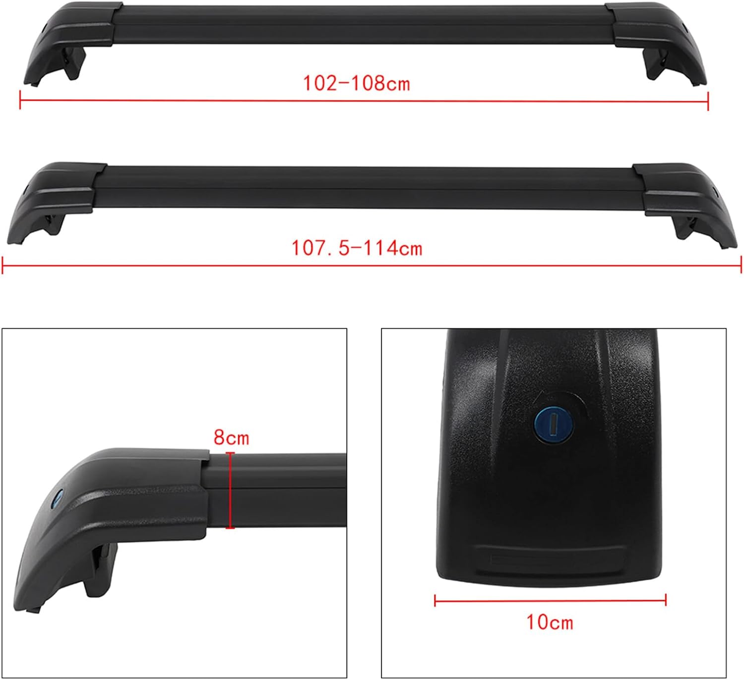 SCITOO Roof Rack Cross Bars 150LBS Aluminum Roof Rack Crossbars for Hyundai Kona 2018-2022